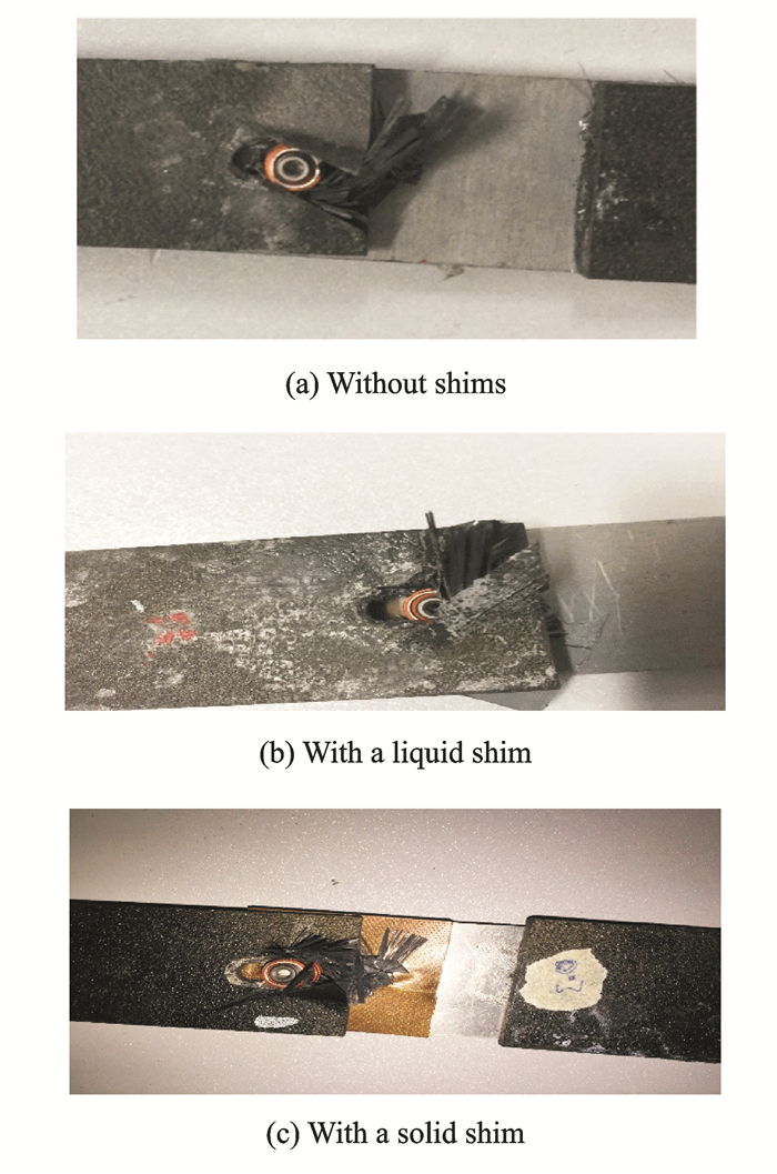 Influence of Shim Layers on Progressive Failure of a Composite