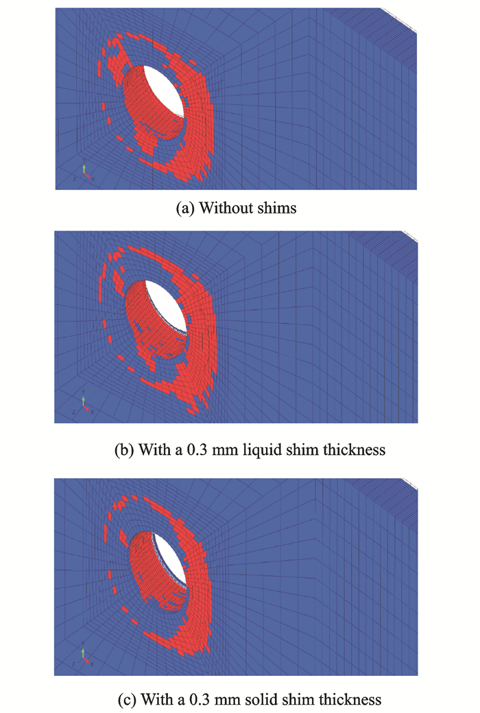 Influence of Shim Layers on Progressive Failure of a Composite
